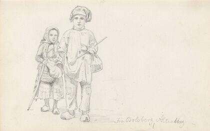 To barn, Bülsberg ved Altenberg (1854)