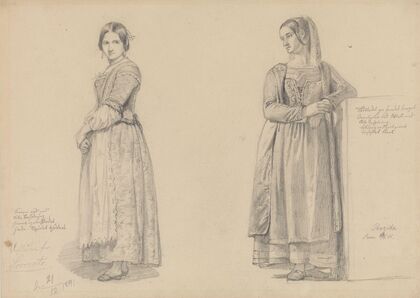 To stående kvinner (1841)