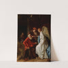 Tobias and the Angel Curing Tobit of Blindness by Simon Henrixz. van Amersfoort