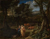 Tobias mit dem Engel in Waldlandschaft