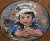 Tochter Wilhelmine mit Katze Mizelonde (1912)