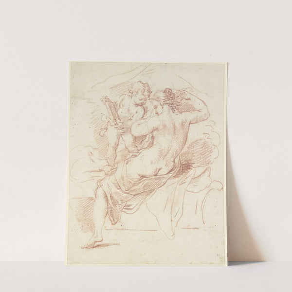 Toilette der Venus, Amor als Spiegelhalter by Francesco Bartolozzi