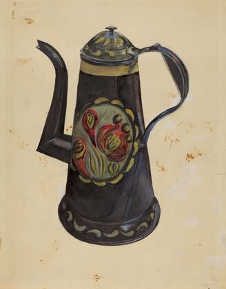 Toleware Coffee Pot