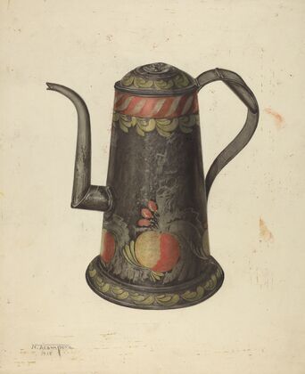 Toleware Coffee Pot