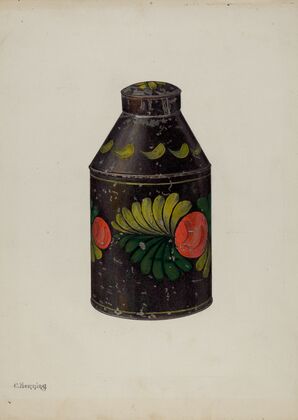 Toleware Tea Caddy