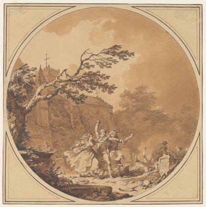 Tom Jones Assisting Molly Seagrim in the Churchyard (1775)