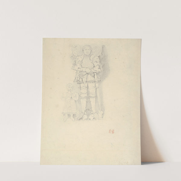 Tomb Effigies; A Man in a Suit of Armor beside a Child (ca. 1825–30) by Eugène Delacroix