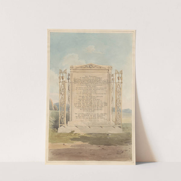 Tomb of Philip James de Loutherbourg, from Chiswick Churchyard by Daniel Lysons
