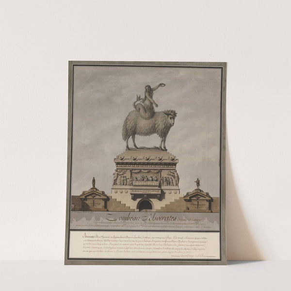 Tombeau d’Isocrates orateur athenien – Erigé en la rue Sainte Chemin d’Eteusine (1789) by Jean Jacques Lequeu