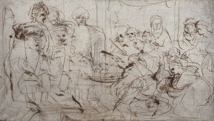 Tomyris with the Head of Cyrus (verso) (c. 1637-38)