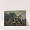 Toneelvoorstelling in de open lucht (1670 - 1698) by Matthijs Naiveu