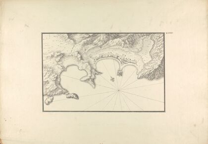Topographical Map of Halicarnassus at its Harbor