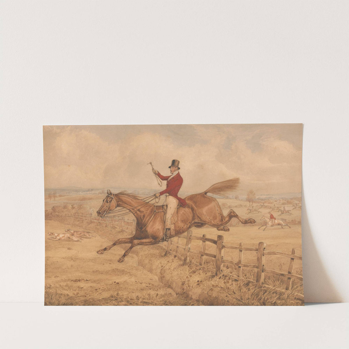 Topping a Flight of Rails and Coming Well into the Next Field by Henry Thomas Alken