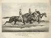 Toronto Chief, General Butler, and Dexter; in their great race under Saddles, over the Fashion Course, L.I. July 19th, 1866 (1866)