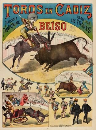 Toros En Cadiz Parodie Pantomime Reglee Par Les Freres Beïso (1893)