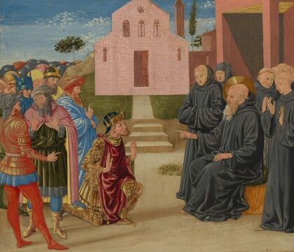 Totila before Saint Benedict