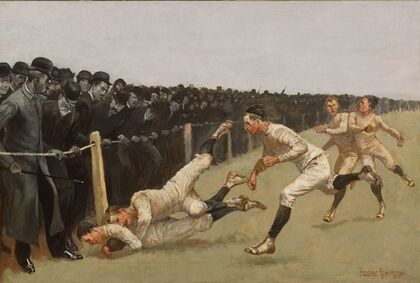 Touchdown, Yale vs. Princeton, Thanksgiving Day, Nov. 27, 1890, Yale 32, Princeton 0 (1890)