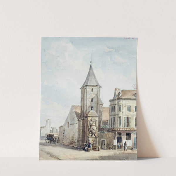 Tour d&#039;Alexandre, restes de l&#039;abbaye Saint Victor (Tour d&#039;angle des bâtiments abbatiaux). by Auguste-Sébastien Bénard