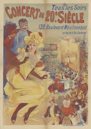 Tous les soirs, Concert du 20ème siècle. 138 boulevard ménilmontant, en haut de la rue Oberkampf (1895)