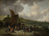 The Beach at Scheveningen with Returning Fisherman (1677)
