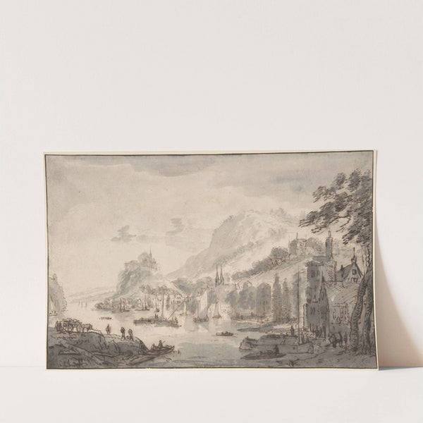 Town by a Large Body of Water by Abraham Rademaker