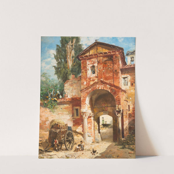 Town gate in southern landscape by Veronika Maria Herwegen-Manini