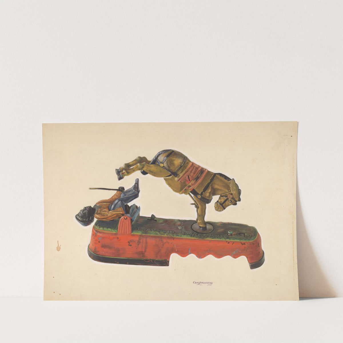 Toy Bank - Figure with Mule by Chris Makrenos