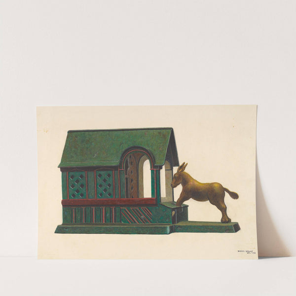 Toy Bank - Mule and Manger by D.J. Grant