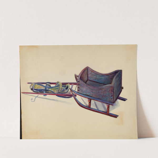 Toy Sleigh by Mina Lowry