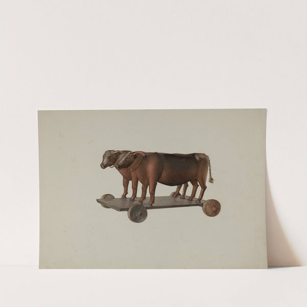 Toy Yoke of Oxen by Joseph Goldberg