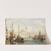 Trabaccoli carrying wood, San Giorgio Maggiore and the Dogana beyond (1859) by Edward William Cooke