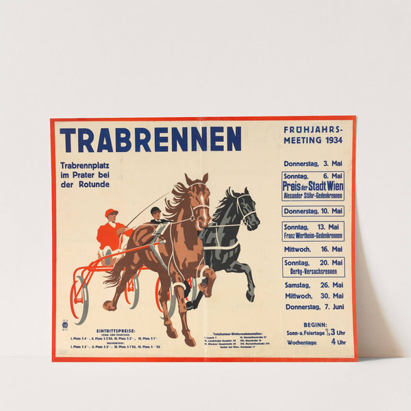 Trabrennen im Prater &#8211; Frühjahrs-Meeting 1934 (1934) by J. Weiner
