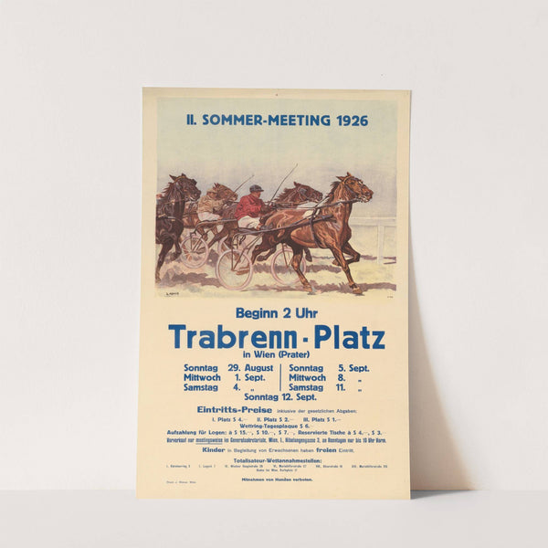 Trabrennen im Prater – ‘II. Sommer-Meeting 1926’ (1926) by Ludwig Koch