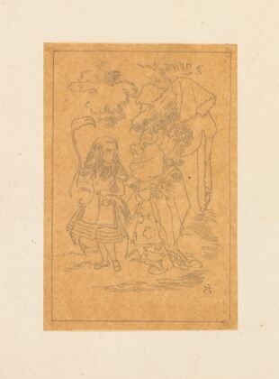 Tracing of Alice (with flamingo) chats with the Duches