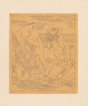 Tracing of the Mock Turtle and Gryphon sing to Alice