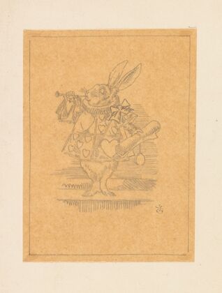 Tracing of the White Rabbit as a herald