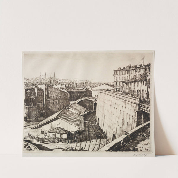 Train Shed, Marseilles by Muirhead Bone