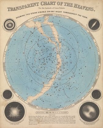 Transparent Chart of the Heavens, for the Latitude of Great Britain (1846)