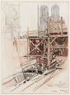 Travaux du métro entre le pont Saint Michel et le Petit Pont (1906)