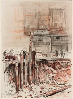 Travaux du métro, place Saint André des Arts 2 (1906)