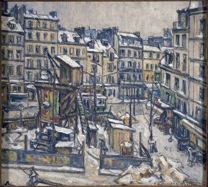 Travaux du mÃ©tropolitain, Ã  l’angle de la rue du faubourg Saint-Antoine et de la rue de Reuilly.