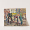 Travaux sur la chaussée, les charpentiers (1930-1935) by Maximilien Luce
