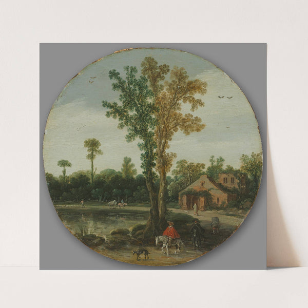 Travelers by a Lake (1625) by Esaias van de Velde