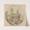 Travellers among Roman Ruins by Pieter Stevens
