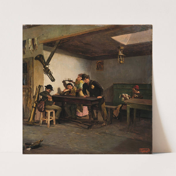 Travelling Musicians in a Tavern (Suonatori ambulanti all’Osteria) (1899) by Giovanni Battista Quadrone