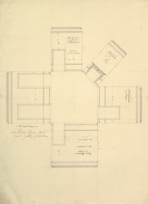 Treasury House, 10 Downing Street, London; Plan of Sir Robert Walpole’s Dressing Room (Middle Room, West Front, First Floor)