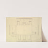 Treasury House, 10 Downing Street, London; Plan of the Great Middle Room (Sir Robert Walpole&#039;s Levee Room, Northwest Corner, First Floor) by Isaac Ware
