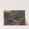 Trees and a Rocky Stream by Frederick Christian Lewis the Elder