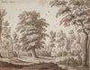 Trees and Two Cottages