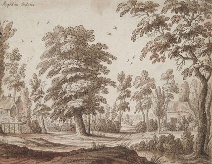 Trees and Two Cottages